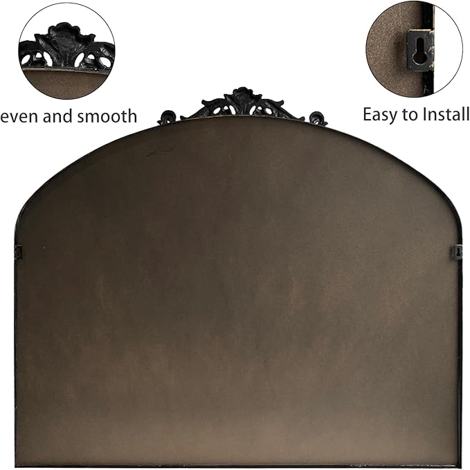 Wall Mirror Window Decorative Traditional Mirrors Antique Arched Farmhouse - Image 3