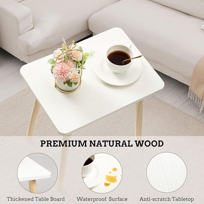 FORAOFUR Side Table, Small End Table Accent Table Living Room Bedroom Balcony - Image 4