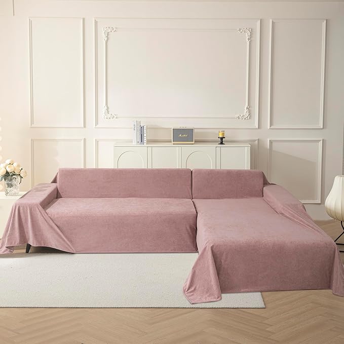 MYSKY HOME Pink Sofa Cover, Couch Covers - Image 6