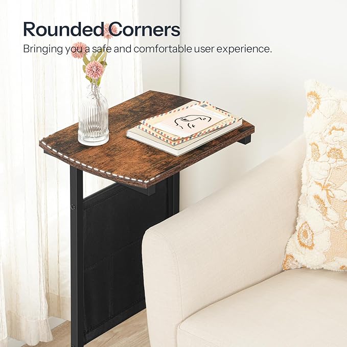 HOOBRO C Shaped End Table Set of 2, Small Side Table - Image 9
