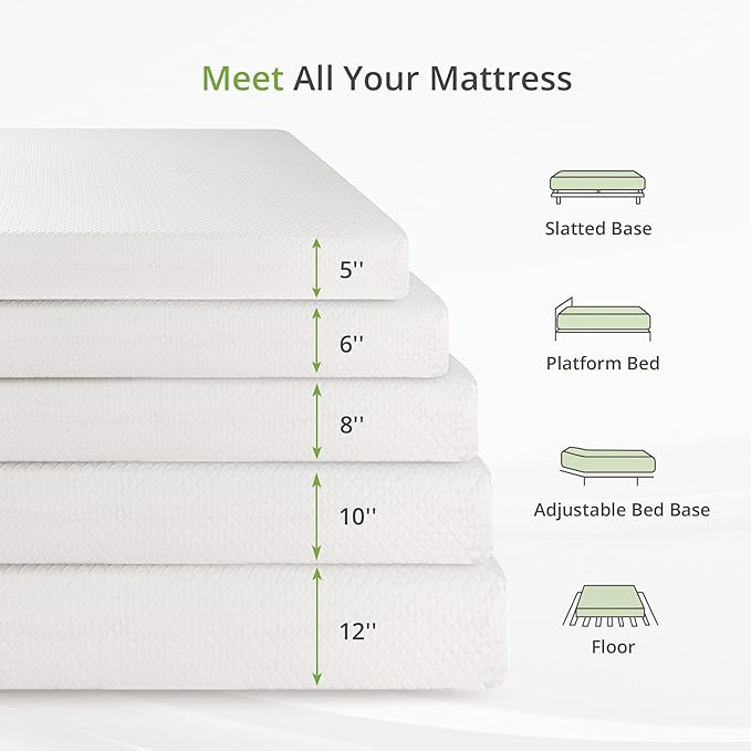 5 Inch Twin Mattress for Kids, Memory Foam Mattress - Image 9