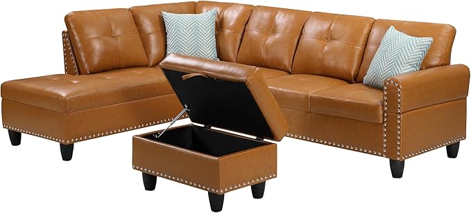 Ball & Cast 98" L Shaped Sectional Couch - Image 6