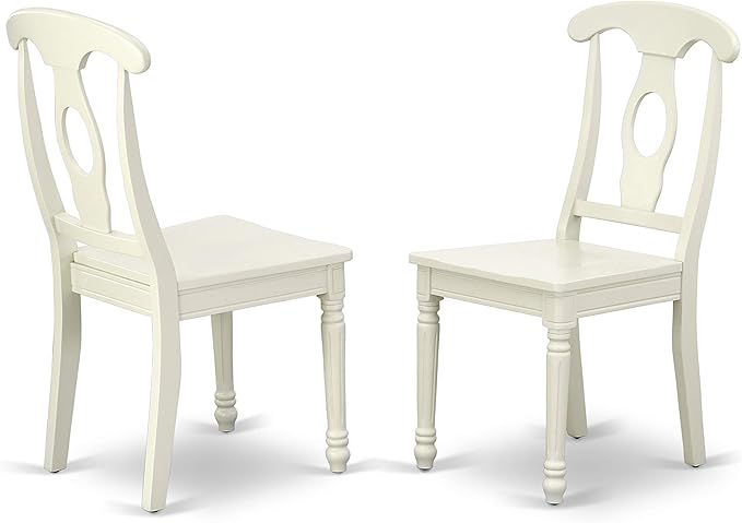 East West Furniture VAKE7-LWH-W 7 Piece Dining Set Consist of an Oval Dining - Image 8