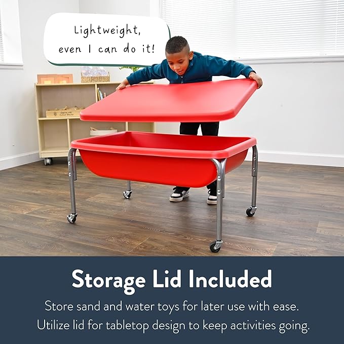 Children's Factory Medium Sensory Table – 24″ Height Table and Lid, Sandbox - Image 5