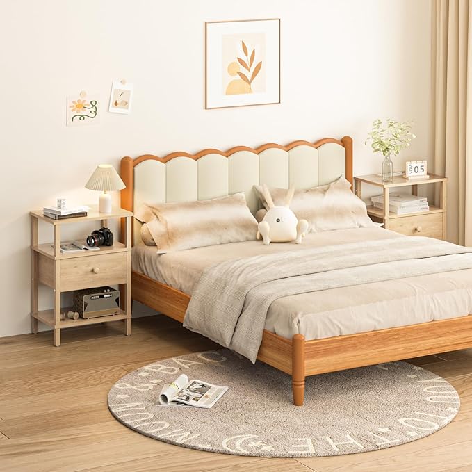 Lerliuo Nightstand with Charging Station and USB Ports, 3-Tier Storage End - Image 9