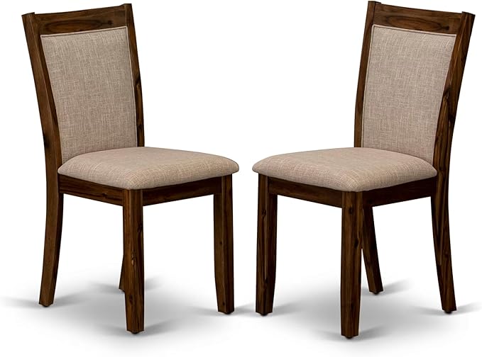 F3MZ7-50N-04 7-Pc Kitchen Table Set Includes a Pedestal Table and 6 Light Tan - Image 4