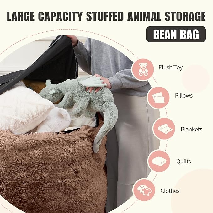 Big Bean Bag Cover Only, Washable Oversized Bean Bag Chairs Cover - Image 3