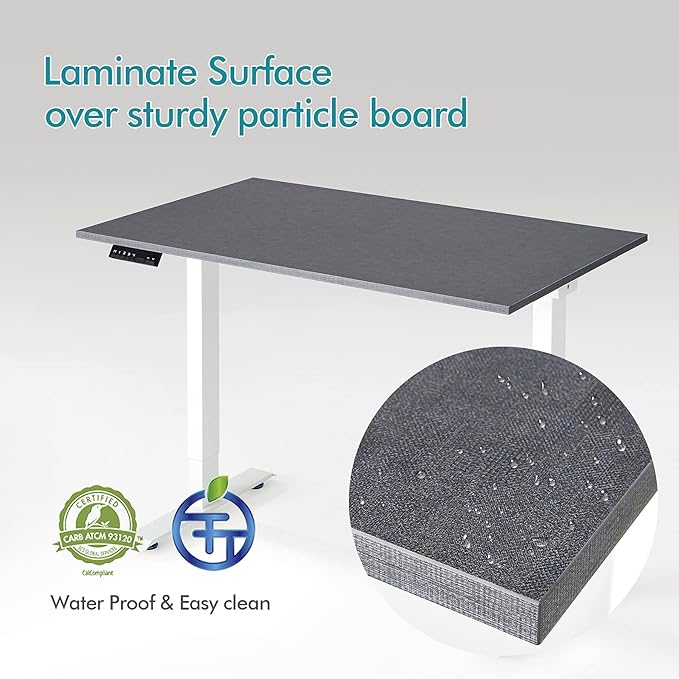 Kaboon Universal Tabletop 55"x27.5", Solid One-Piece Melamine Table Top - Image 4