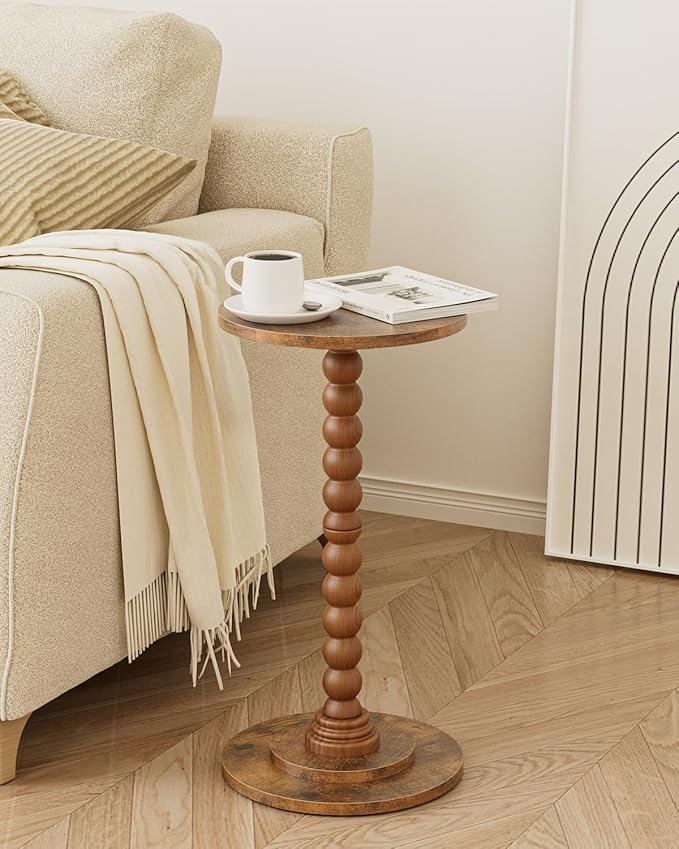 Masupu Round Side Table, Small End Table - Image 7