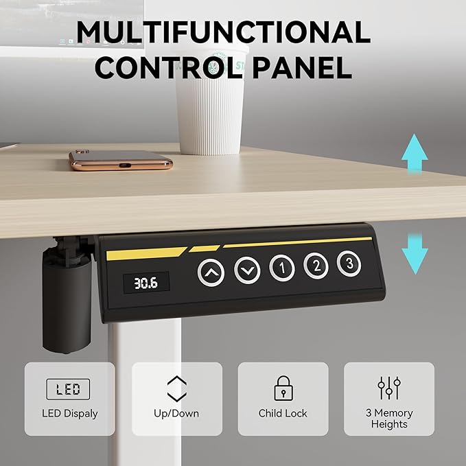 Electric Standing Desk Adjustable Height 55"x24" Stand Up Desk - Image 6