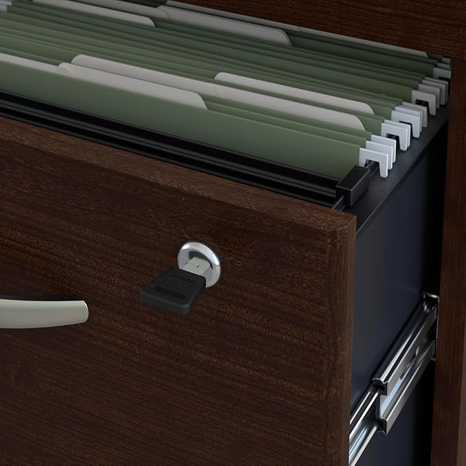 Bush Business Furniture Series C 3 Drawer Mobile File Cabinet in Mocha Cherry - Image 5
