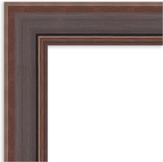 Amanti Art Brown Wall Mirror 30x36 Moab Brown Bronze Rectangle Bathroom Mirror - Image 2