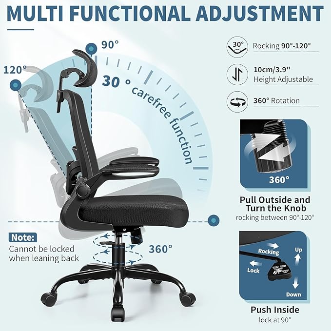 FelixKing Ergonomic Office Chair, Headrest Desk Chair - Image 5