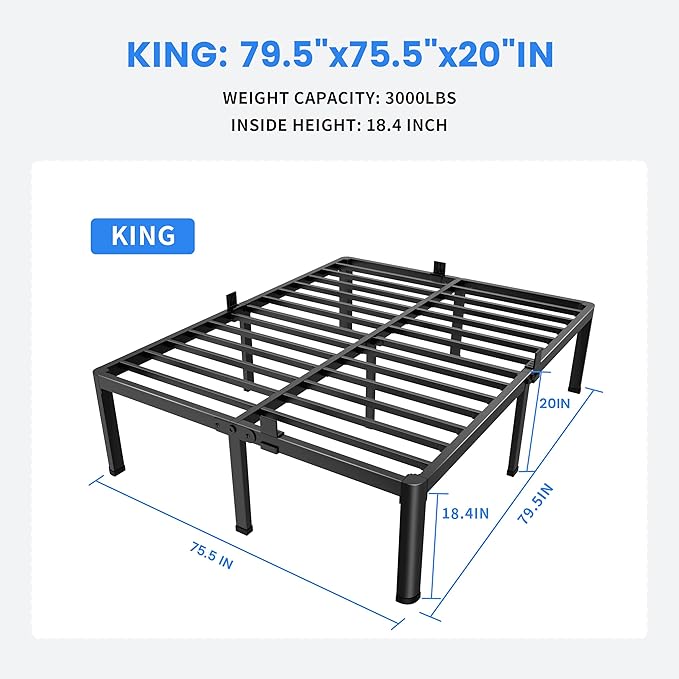 MAF 20 Inch King Size Bed Frame - Image 2