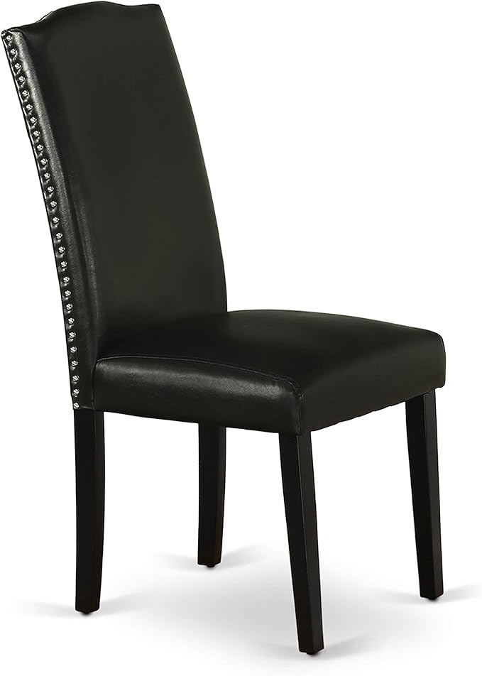 East West Furniture NOEN5-BLK-69 5 Piece Kitchen Table & Chairs Set Includes a - Image 10