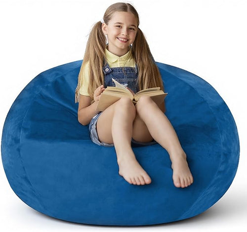 2FT Bean Bag Chair with Ultra Soft Velvet Cover Bean Bag Sofa with Memory Foam by Unknown
