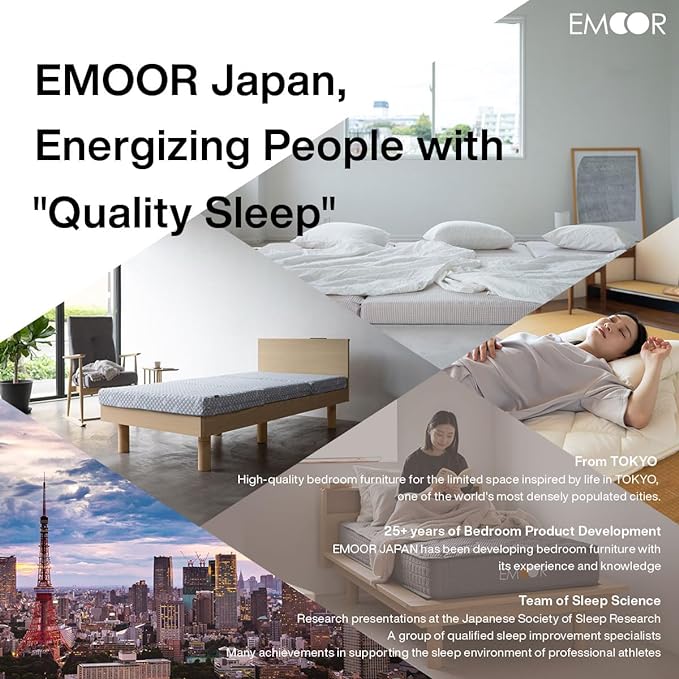 EMOOR Japanese Wool-Blend Padded Futon Mattress GOMA Twin Dark Gray, Gusset - Image 2