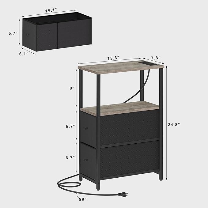 TUTOTAK Small Narrow End Table - Image 3