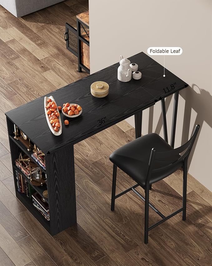 Garvee Bar Table and Chairs Set, 3 Piece Bar Table Set - Image 3