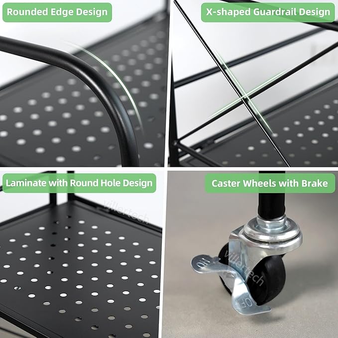 Foldable 4-Tier Metal Shelf - Image 4