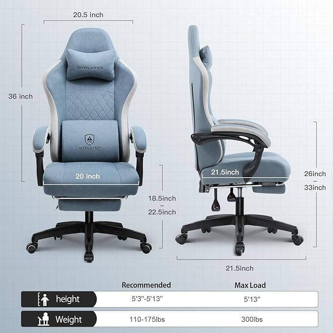 GTPLAYER Gaming Chair, Computer Office Chair - Image 3