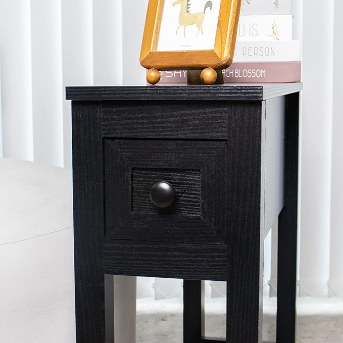 Narrow End Table, Slim Bed Side Table - Image 7