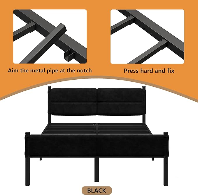 Metal Bed Frame, 14Inch Queen Size Bed Frame - Image 5