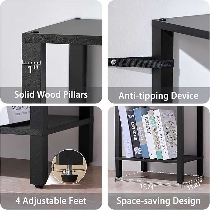 66in Tall Bookshelf 6-Tier Small Narrow Bookcase, Skinny Book Shelf - Image 6