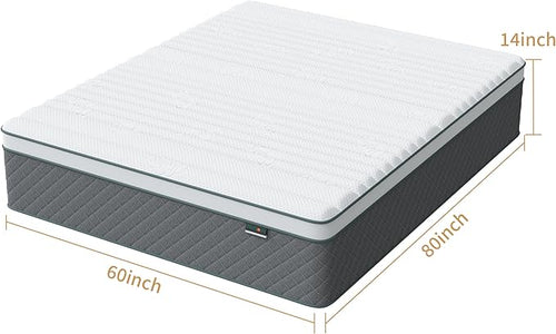 14 Inch Queen Mattress, Cooling-Gel Memory Foam and Pocket Spring Hybrid - Image 2