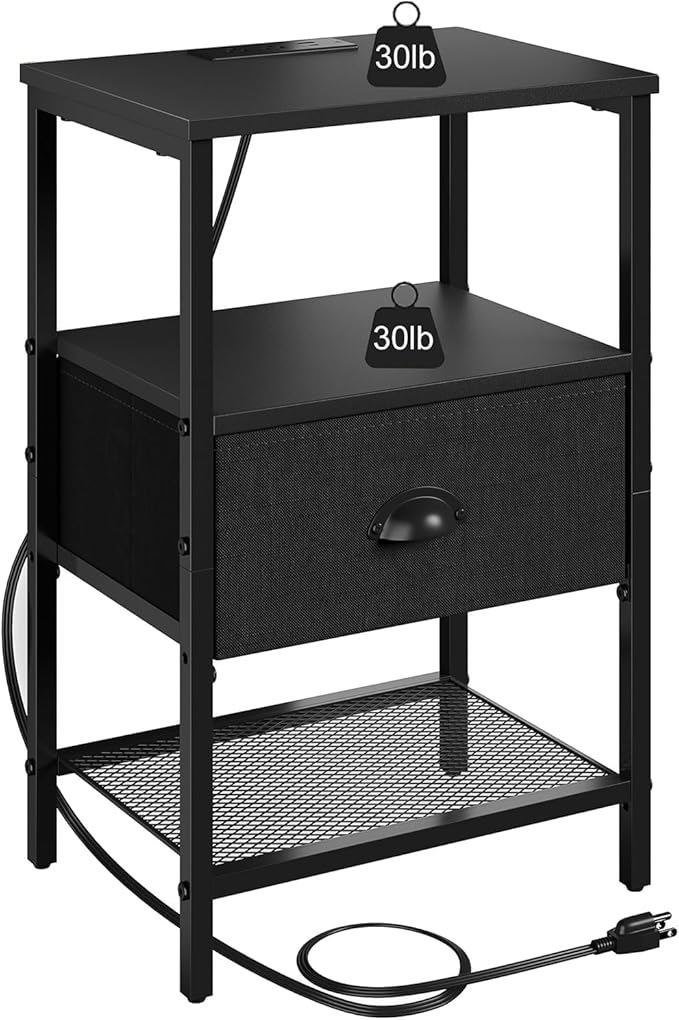 Sthmec Nightstands Set of 2, LED Bedside Tables - Image 7