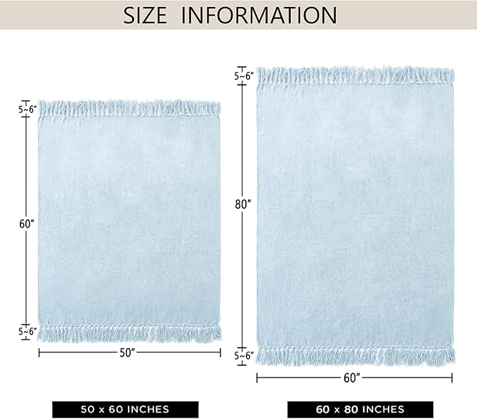 Chenille Throw Blanket for Couch 50"X 60", Soft Cozy Throws - Image 7