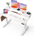 55x24 Inch Standing Desk with Double Drawers, C-Clamp Mount Compatible by FiCiHi