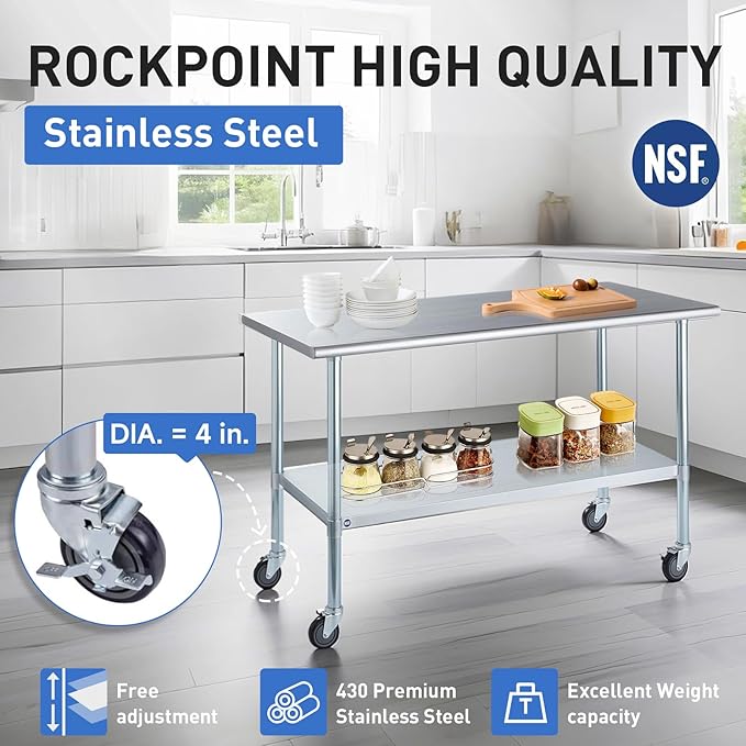 ROCKPOINT Stainless Steel Table - Image 5