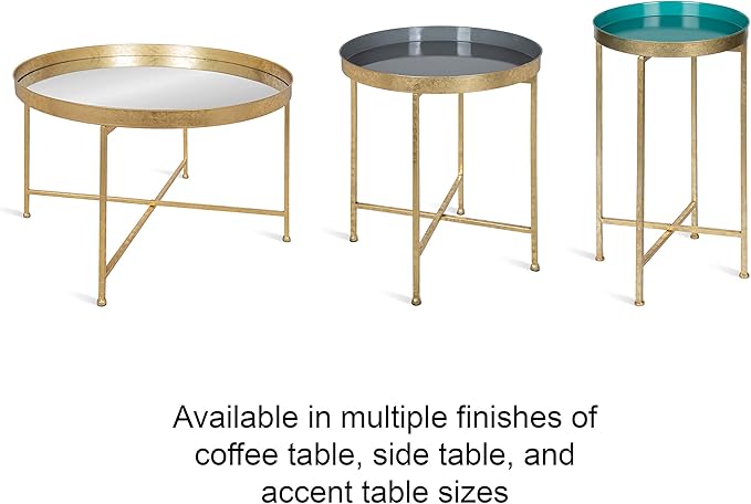 Kate and Laurel Celia Round Metal Foldable Accent Table - Image 8