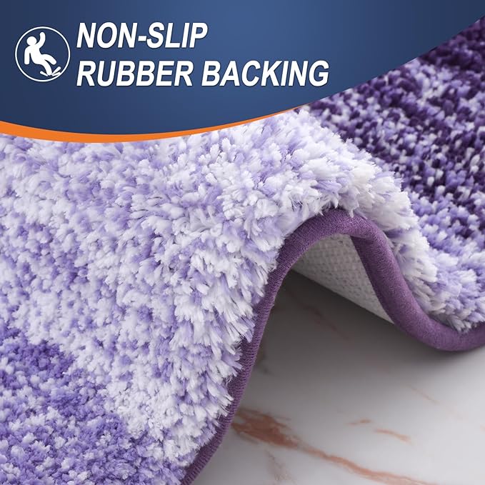 OLANLY Bathroom Runner Rugs 59x24, Extra Soft Absorbent Microfiber Bath Rugs - Image 4