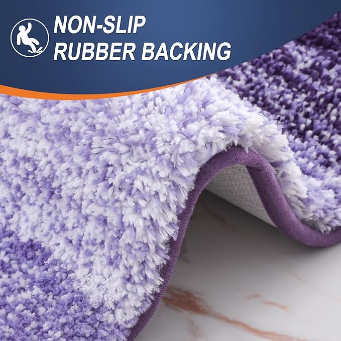 OLANLY Bathroom Rugs Mat 24x16, Extra Soft Absorbent Microfiber Bath Rugs - Image 5