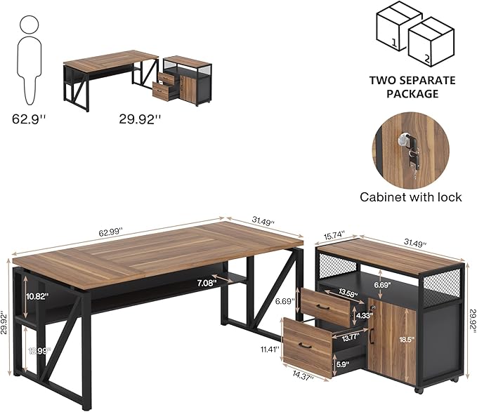 Tribesigns 63" L Shaped Desk - Image 5