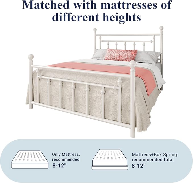 Allewie 14 Inch Queen Size Metal Platform Bed Frame - Image 7