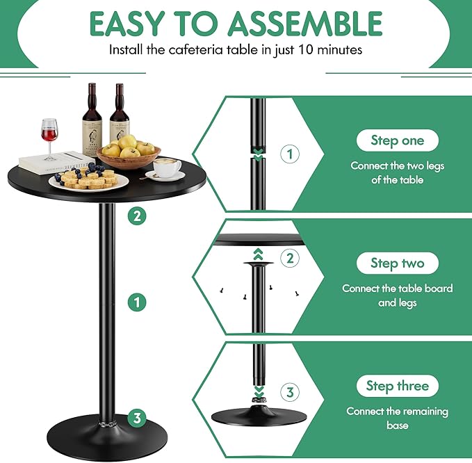 Shahoo Round Bar Table, Cocktail Tables - Image 4