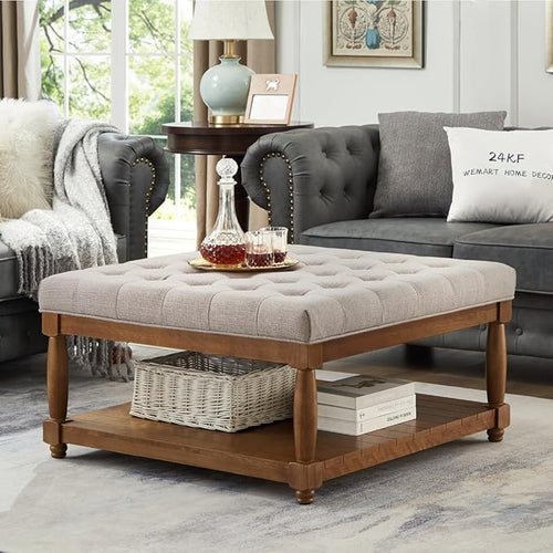 24KF Upholstered Square Coffee Table by WEMARTHOMEDECOR