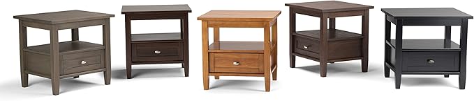SIMPLIHOME Warm Shaker SOLID WOOD 20 inch Wide Rectangle Transitional End Side - Image 13