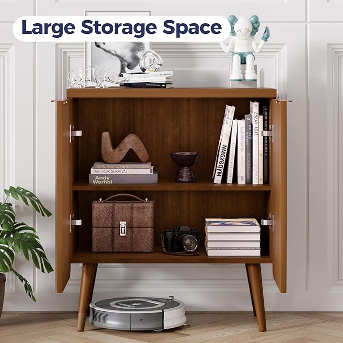 Fluted Buffet Cabinet – Modern Wood Sideboard - Image 4