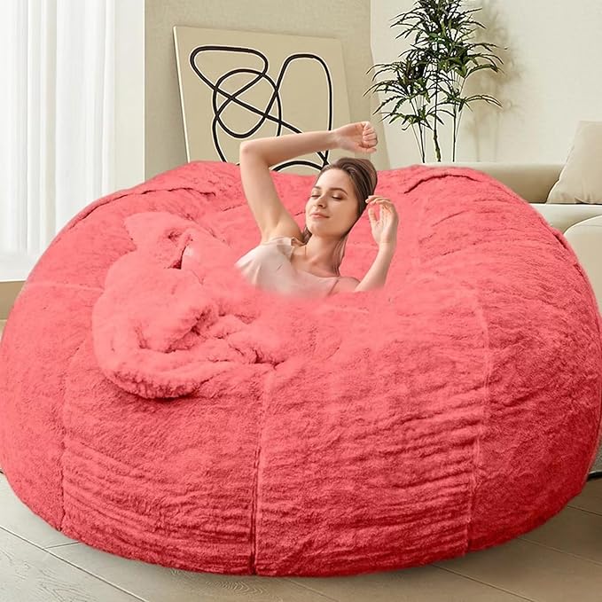 Bean Bag Chair for Adults Kids Without Filling Comfy Oversized Round Lazy Sofa by FunnyFurnitureforYourHous