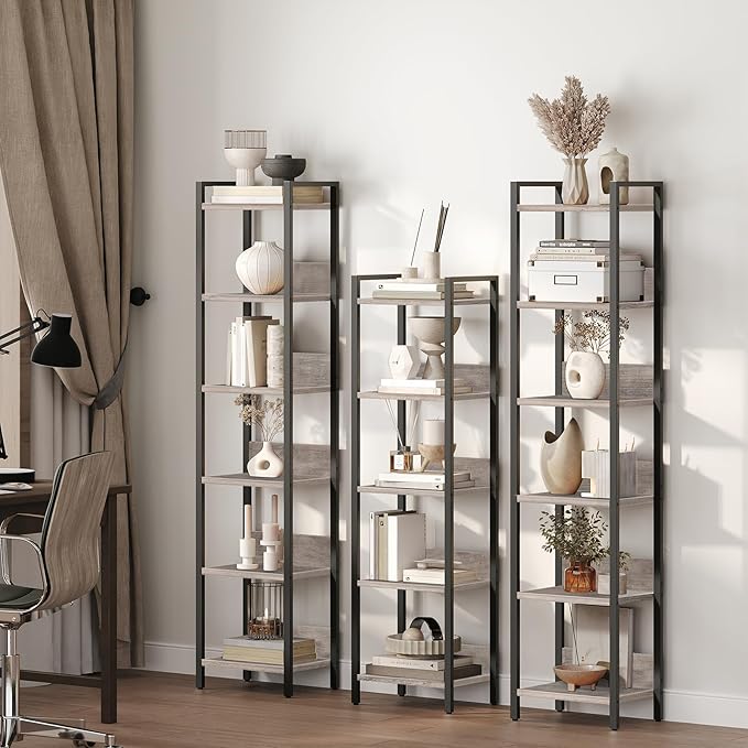 Bookshelf, 6-Tier Bookcase, Standing Book Shelf - Image 2