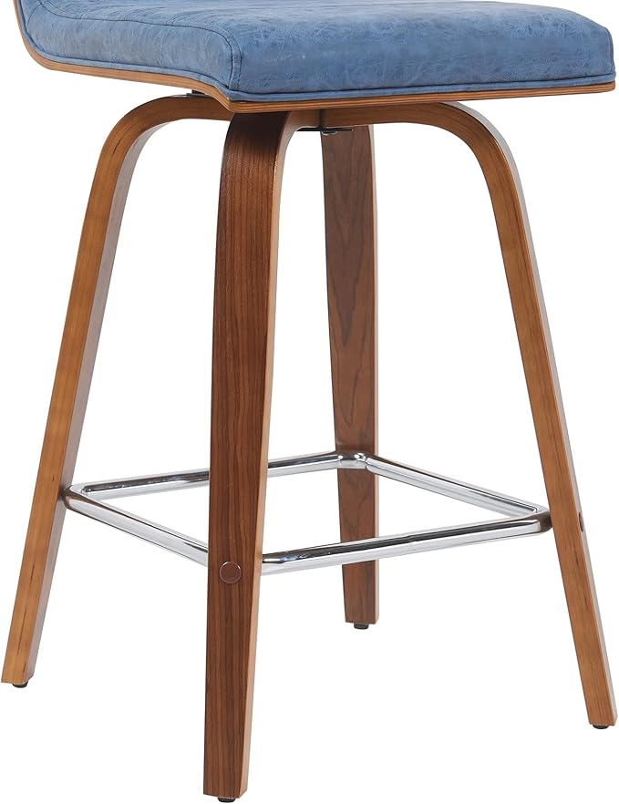Armen Living Vienna Modern Swivel 26" Counter Height Barstool - Image 7