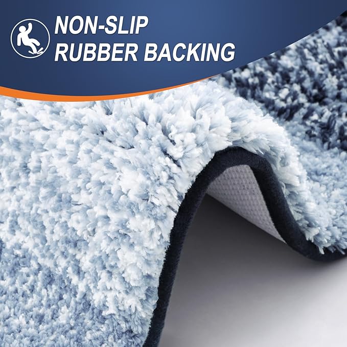 OLANLY Bathroom Runner Rugs 54x24, Extra Soft Absorbent Microfiber Bath Rugs - Image 4