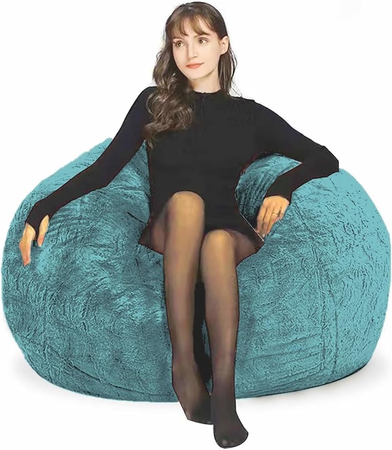 Bean Bag Chairs for Kids Comfy Fluffy Big Joe Bean Bag Chair Cover Without - Image 4
