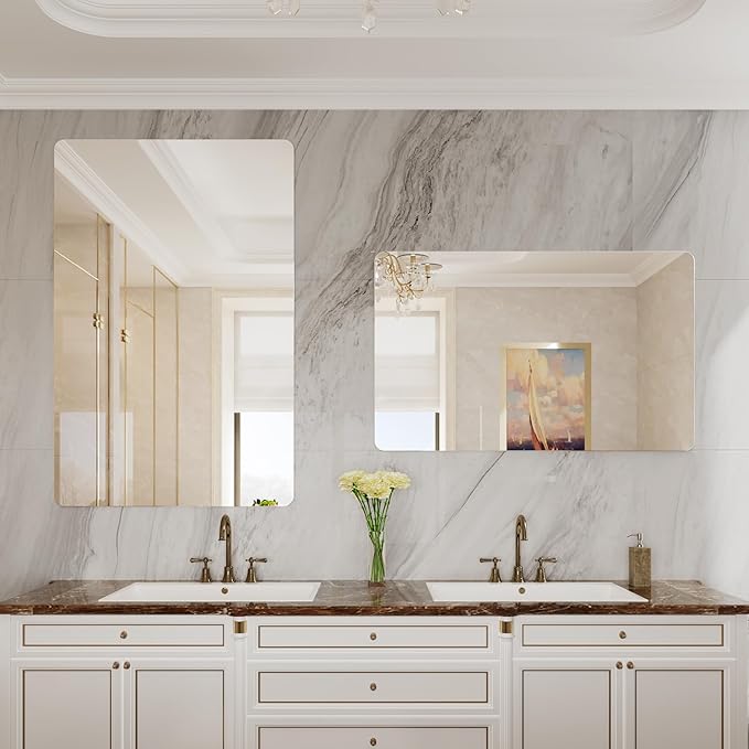 36x55 Large Bathroom Mirror, Wall Mirrors - Image 5