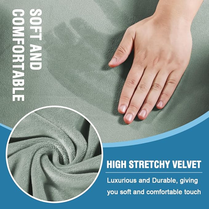 H.VERSAILTEX Sofa Cover 3 Piece T Cushion Sofa Slipcovers Thick Velvet Couch - Image 3