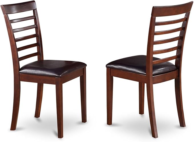 East West Furniture HLML5-MAH-LC 5 Piece Dining Table Set - Image 4